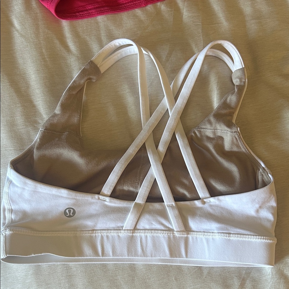 lululemon athletica White and Tan Sports Bra